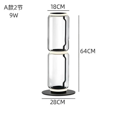 Modern Glass LED Floor Lamp for Living Room