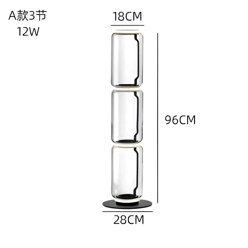 Modern Glass LED Floor Lamp for Living Room