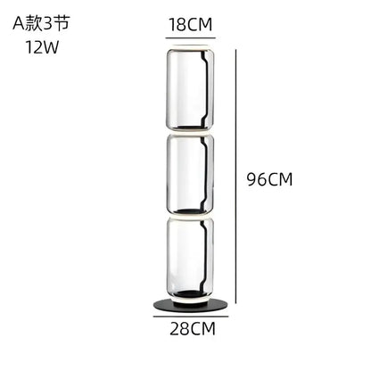Modern Glass LED Floor Lamp for Living Room