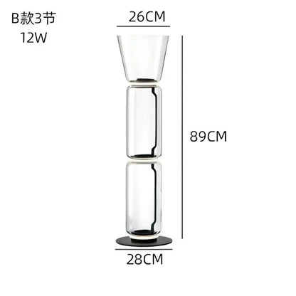 Modern Glass LED Floor Lamp for Living Room