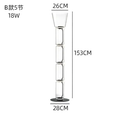 Modern Glass LED Floor Lamp for Living Room