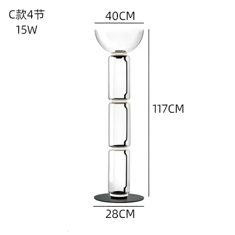 Modern Glass LED Floor Lamp for Living Room