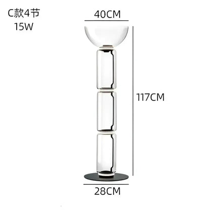 Modern Glass LED Floor Lamp for Living Room