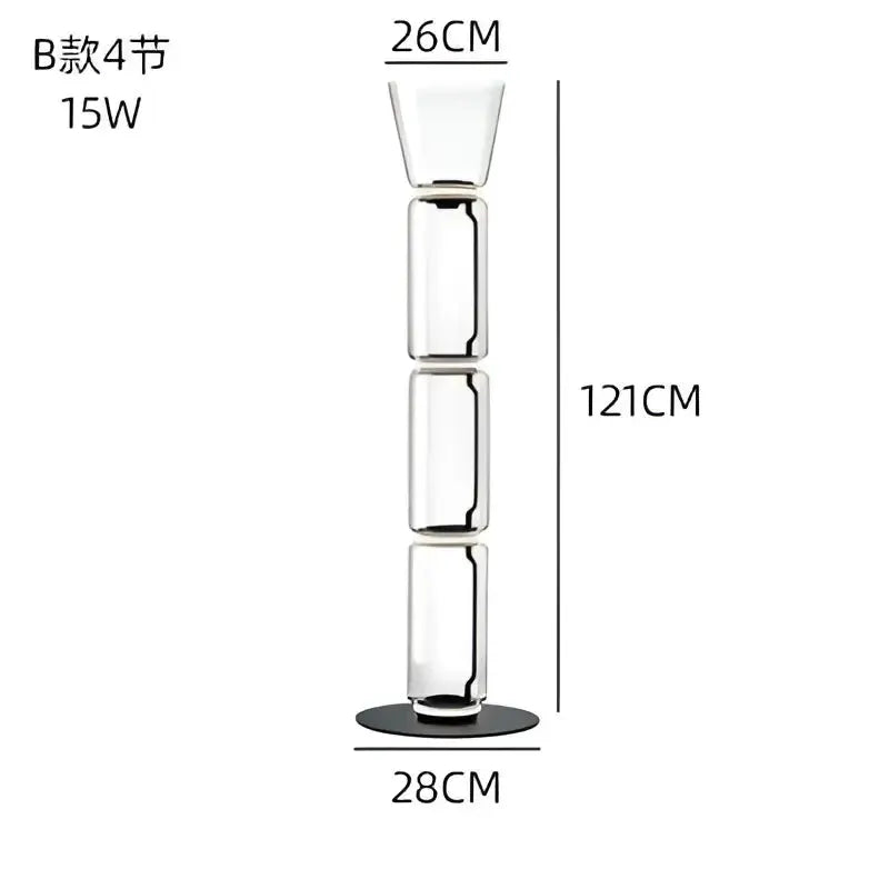 Modern Glass LED Floor Lamp for Living Room