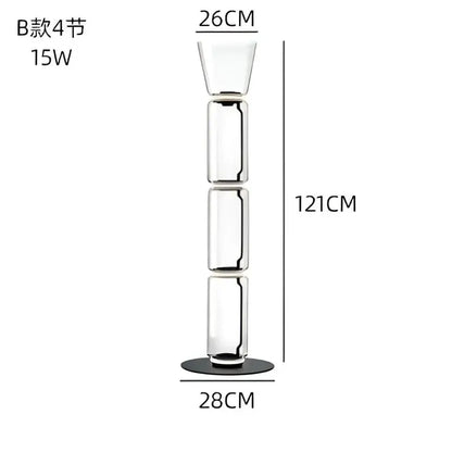 Modern Glass LED Floor Lamp for Living Room
