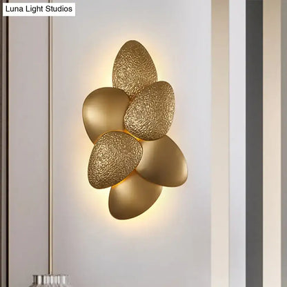 Gold Squama Wall Sconce with flower-petal brass finish, 3- or 6-light on Tampa Home & Garden Store