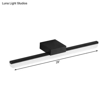 16"/20" Ultra-Thin Acrylic LED Wall Light Sconce - Modern Style, Black or White Finish, Warm or White Light