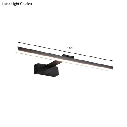 Black LED Adjustable Voltage Vanity Light 16-inch bar, wall-mounted, Decorbites on Tampa Home & Garden Store