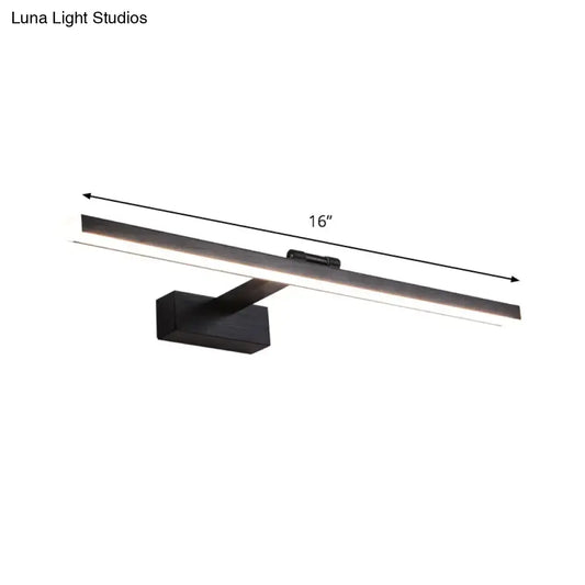 Black LED Adjustable Voltage Vanity Light 16-inch bar, wall-mounted, Decorbites on Tampa Home & Garden Store
