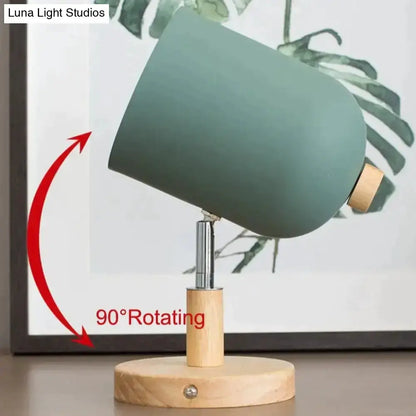 Teal and Wood Wall Lamp Sconce for Bedroom