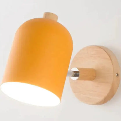 Teal and Wood Wall Lamp Sconce for Bedroom