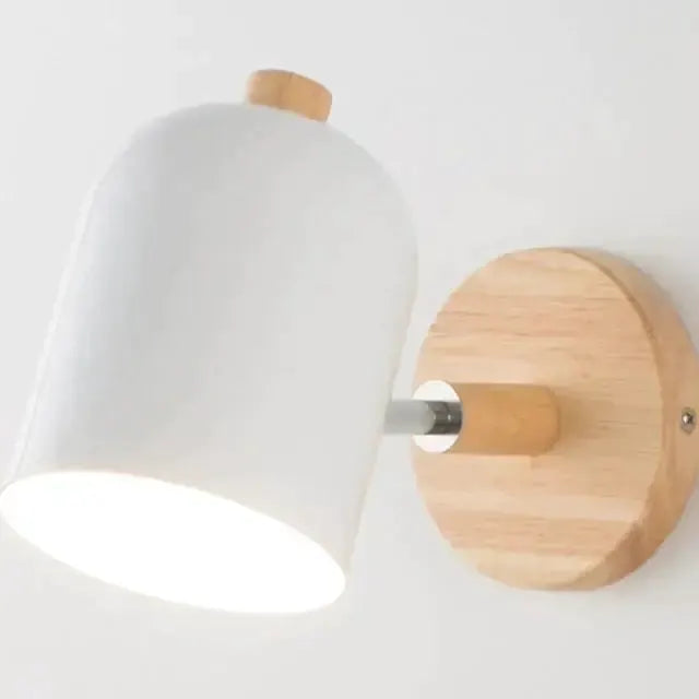 Teal and Wood Wall Lamp Sconce for Bedroom