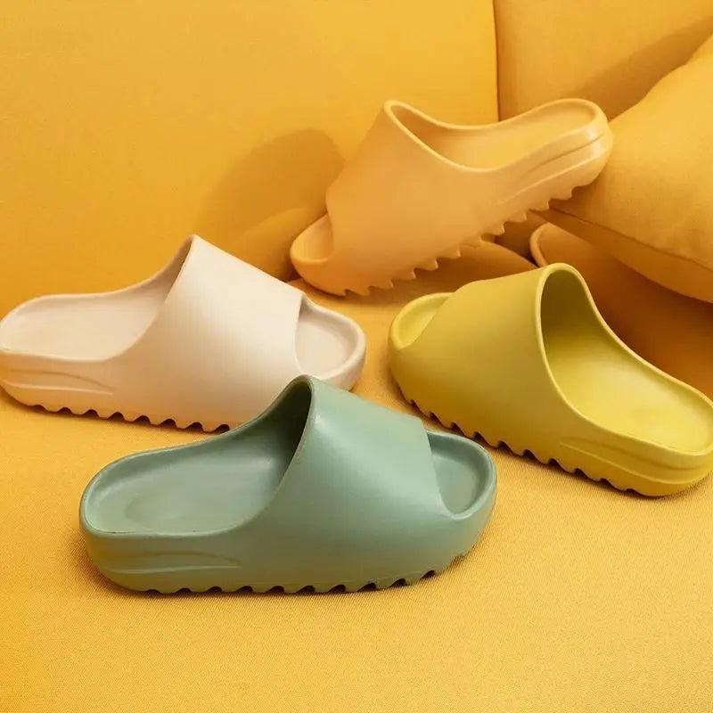 Slippers Stevvex unisex thick soft 4-color pastel set non-slip indoor outdoor use on Tampa Home & Garden Store