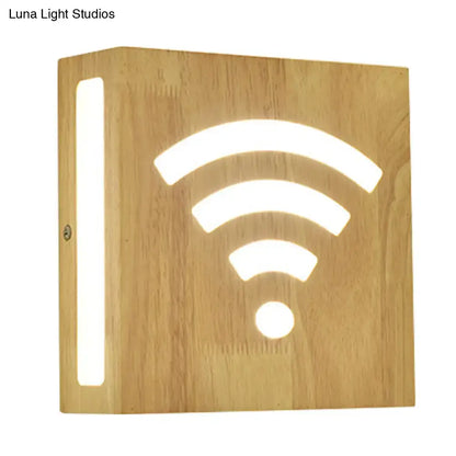 Modern tree-pattern bamboo wall light panel with warm glow for bedroom direct wired Decorbites on Tampa Home & Garden Store
