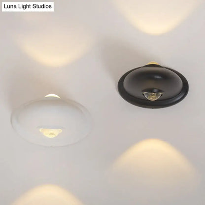 White Chrome Wall Sconce and white dome ceiling light, 2 fixtures shown on Tampa Home & Garden Store