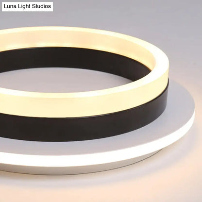 Modern tricolor ring LED flush mount ceiling light by Decorbites for bedroom on Tampa Home & Garden Store