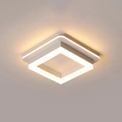 Decorbites modern tricolor ring LED flush mount ceiling light for bedroom on Tampa Home & Garden Store