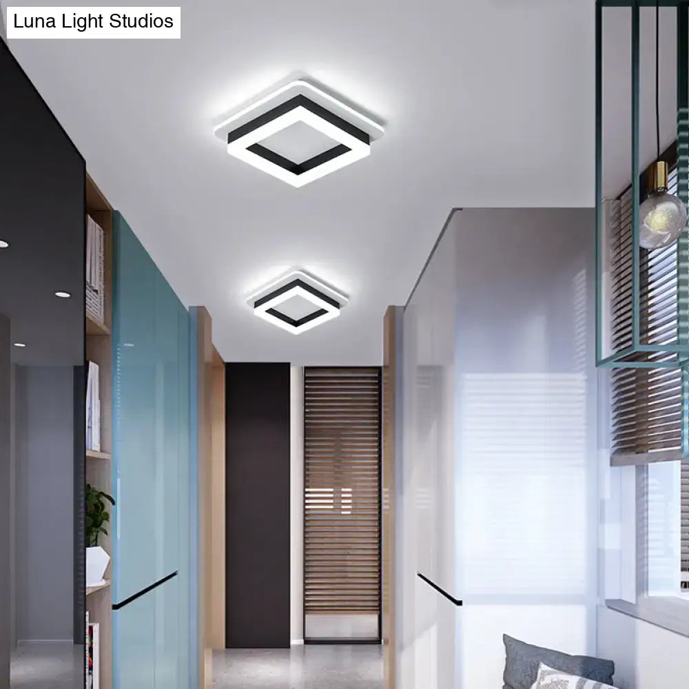 Modern tricolor ring LED flush mount ceiling light by Decorbites for bedroom with 2 fixtures on Tampa Home & Garden Store