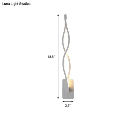 Black acrylic intertwined LED wall sconce by Decorbites, wall-mount lighting on Tampa Home & Garden Store