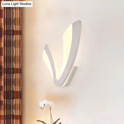 White V-Shape Wall Light wall-mounted LED fixture by Decorbites on Tampa Home & Garden Store