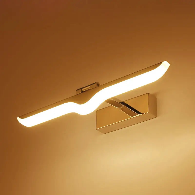 Chrome acrylic wall light with a curved LED strip, wall-mounted by Decorbites on Tampa Home & Garden Store