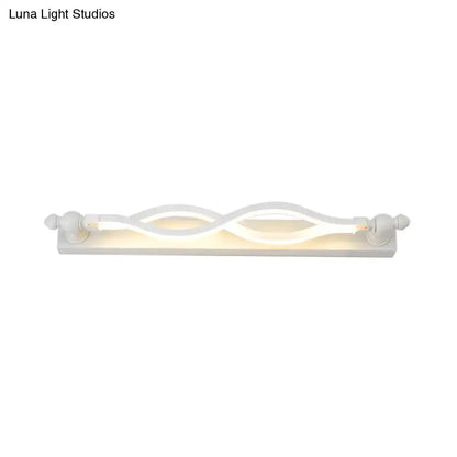 Modern white twist acrylic vanity sconce Decorbites wall light on Tampa Home & Garden Store