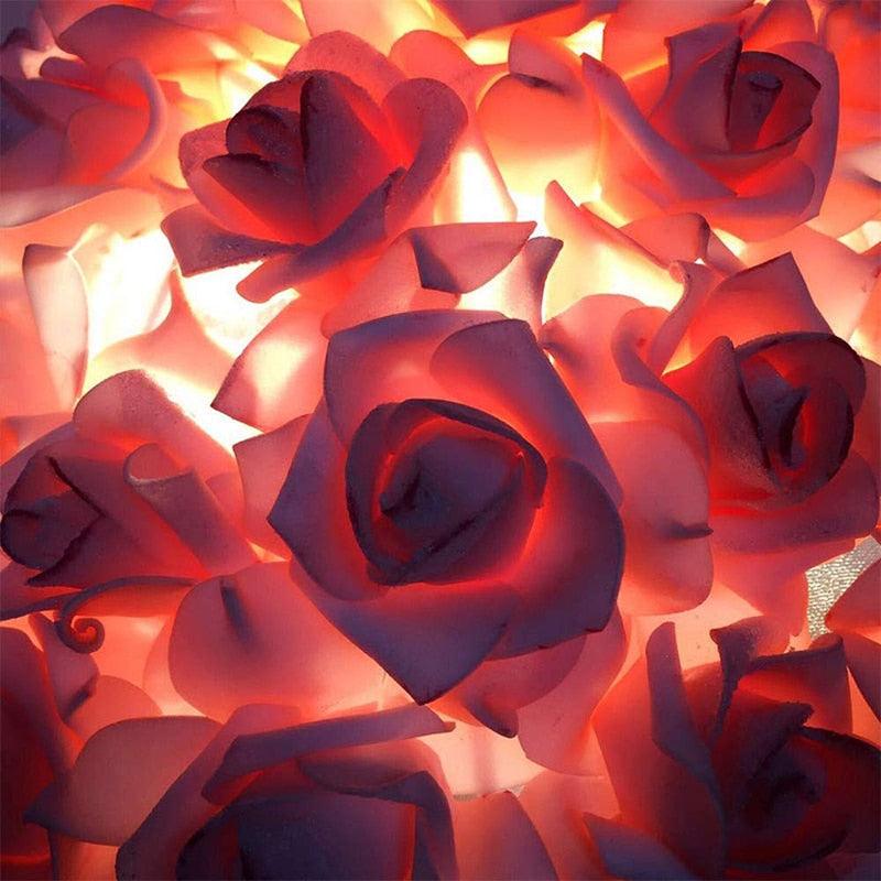 Rose-shaped pink LED table lamp with floral petals for romantic wedding/bedroom decor Stevvex on Tampa Home & Garden Store