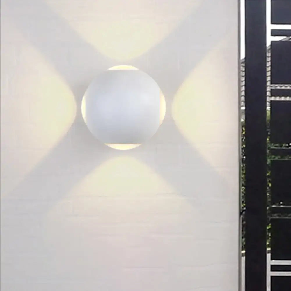 White Dome Wall Sconce by Decorbites, globe wall light with soft glow on Tampa Home & Garden Store