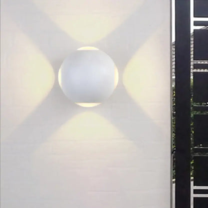 White Dome Wall Sconce by Decorbites, globe wall light with soft glow on Tampa Home & Garden Store