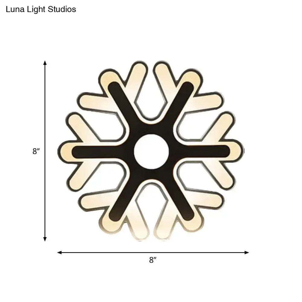 White Acrylic LED Table Lamp in an 8-arm snowflake starburst design, Decorbites on Tampa Home & Garden Store