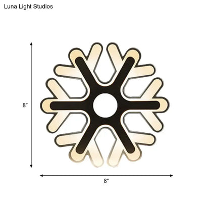 White Acrylic LED Table Lamp in an 8-arm snowflake starburst design, Decorbites on Tampa Home & Garden Store