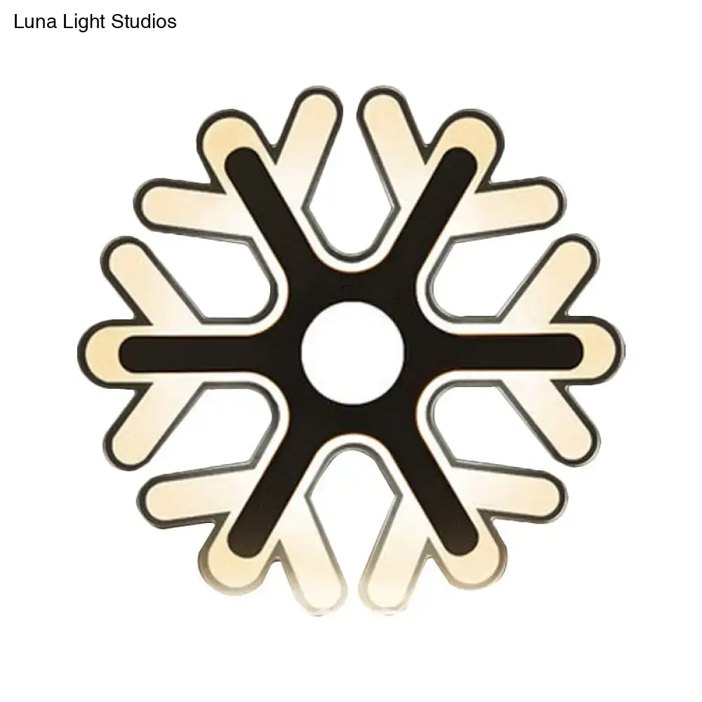 White acrylic LED table lamp by Decorbites in a snowflake starburst design on Tampa Home & Garden Store