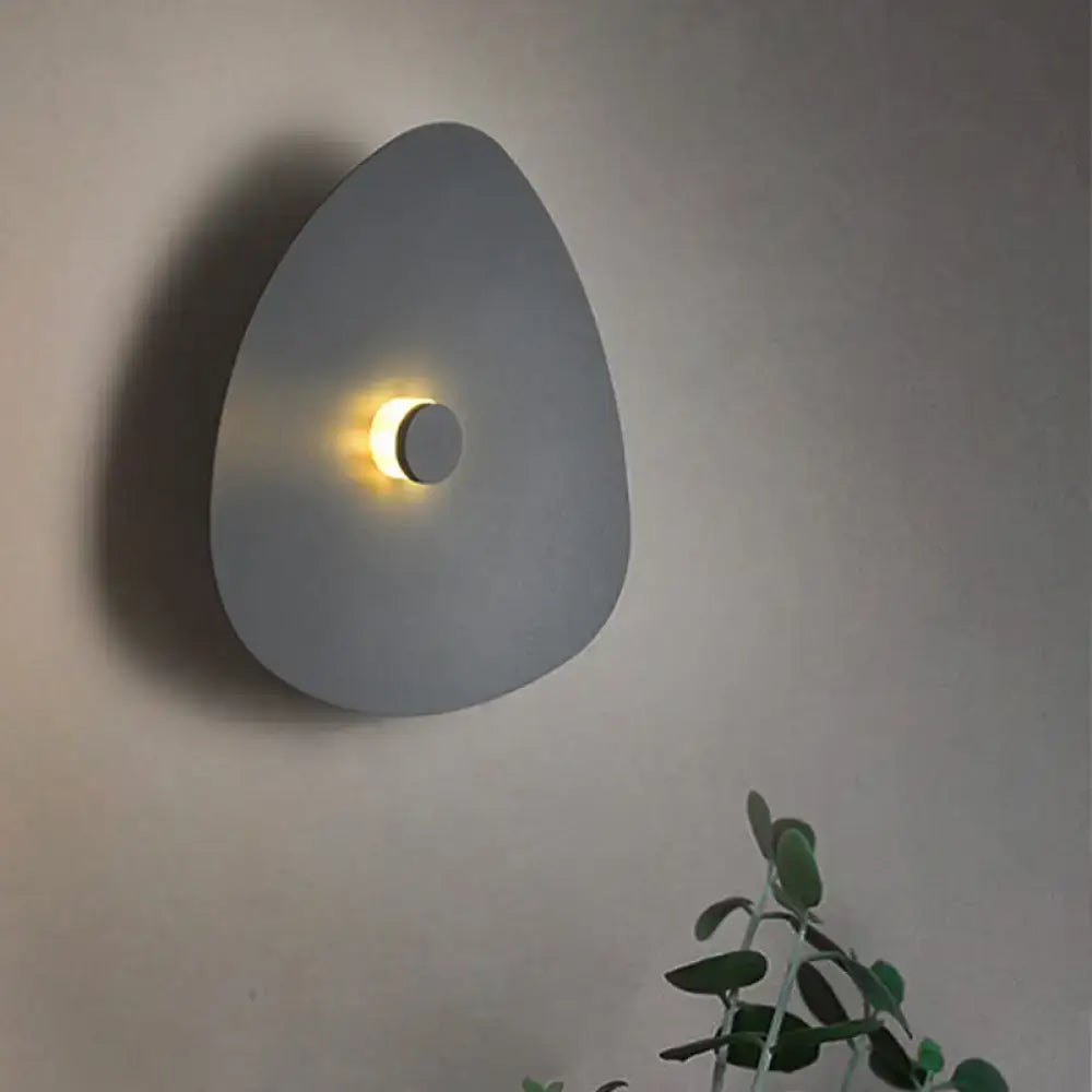 Decorbites white flaky acrylic sconce glossy three-size with warm LED bulb on wall on Tampa Home & Garden Store