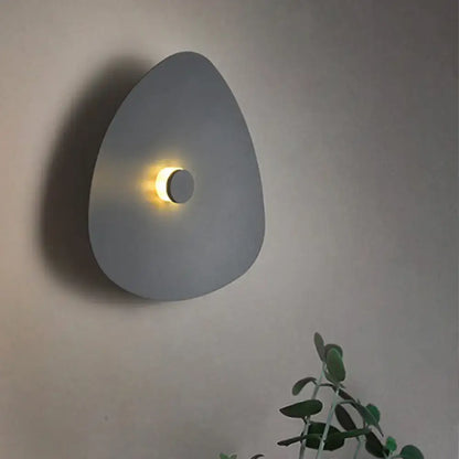 Decorbites white flaky acrylic sconce glossy three-size with warm LED bulb on wall on Tampa Home & Garden Store