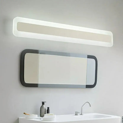 White acrylic LED vanity light by Decorbites, modern slim bathroom fixture on Tampa Home & Garden Store