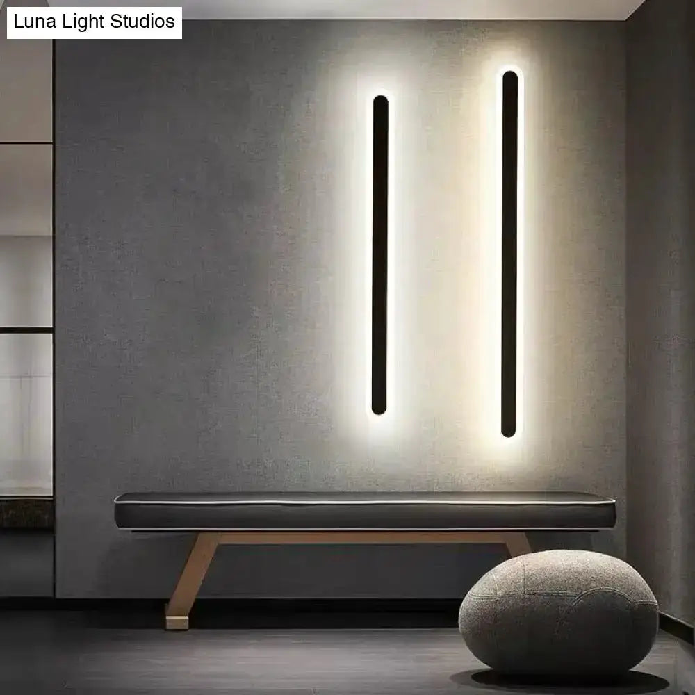 Modern White and Black Acrylic Bar Wall Lamp