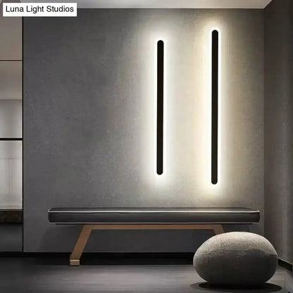 Modern White and Black Acrylic Bar Wall Lamp