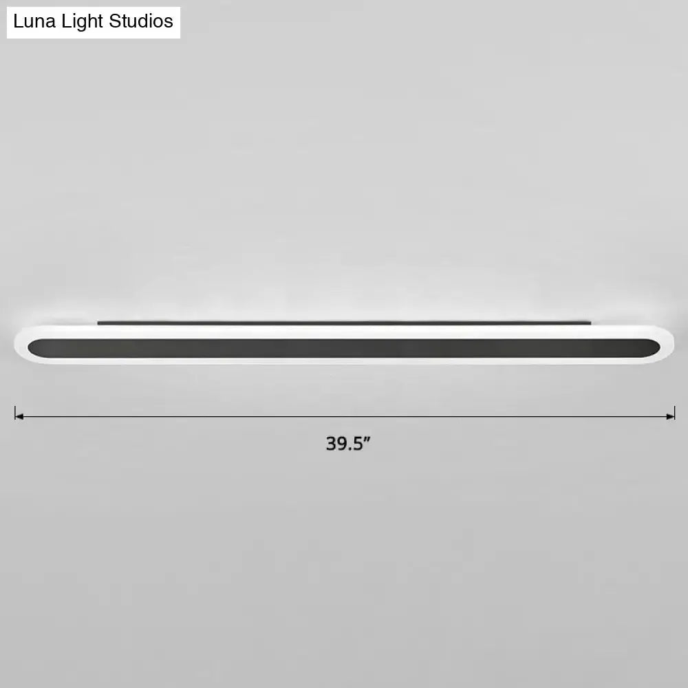 Modern White and Black Acrylic Bar Wall Lamp