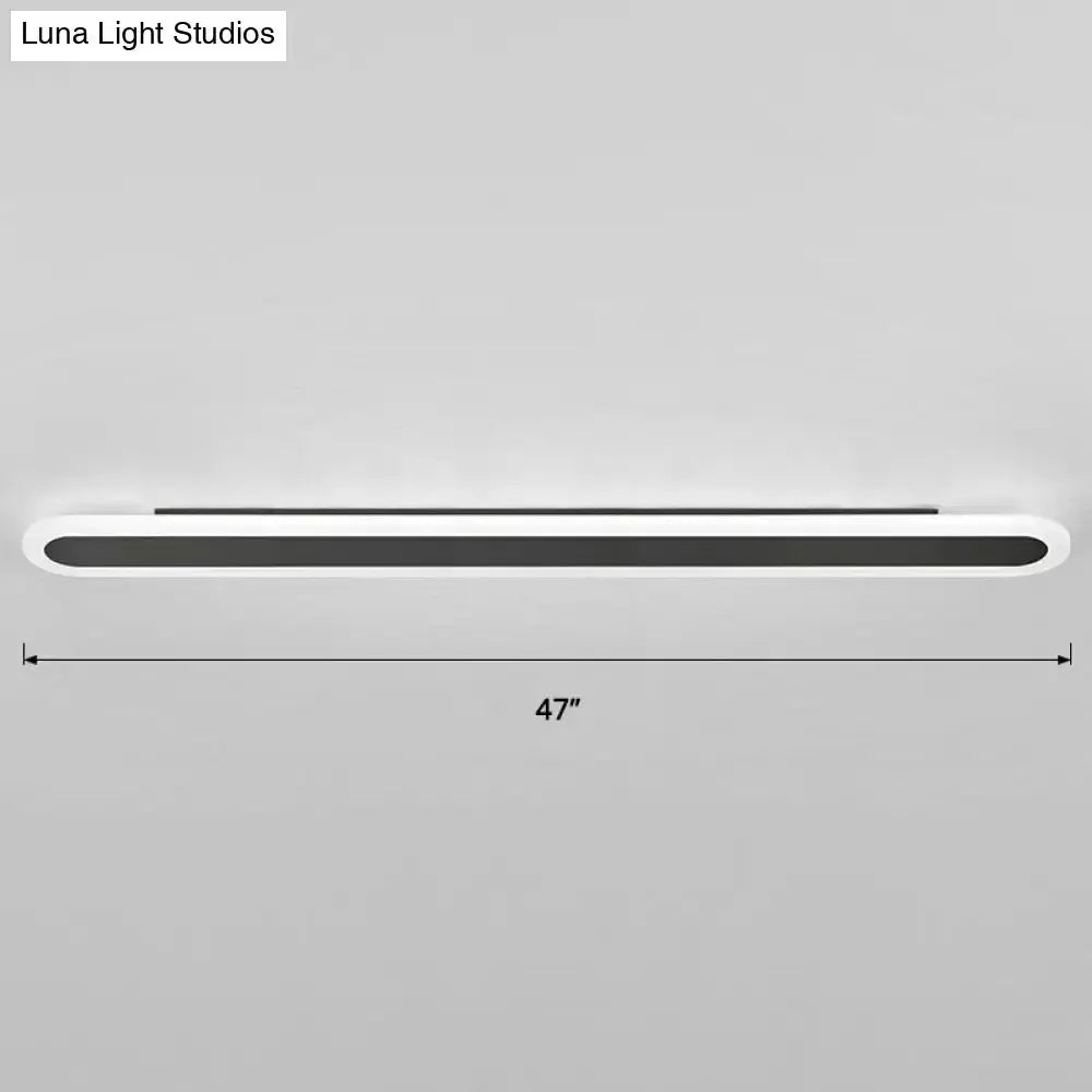 Modern White and Black Acrylic Bar Wall Lamp