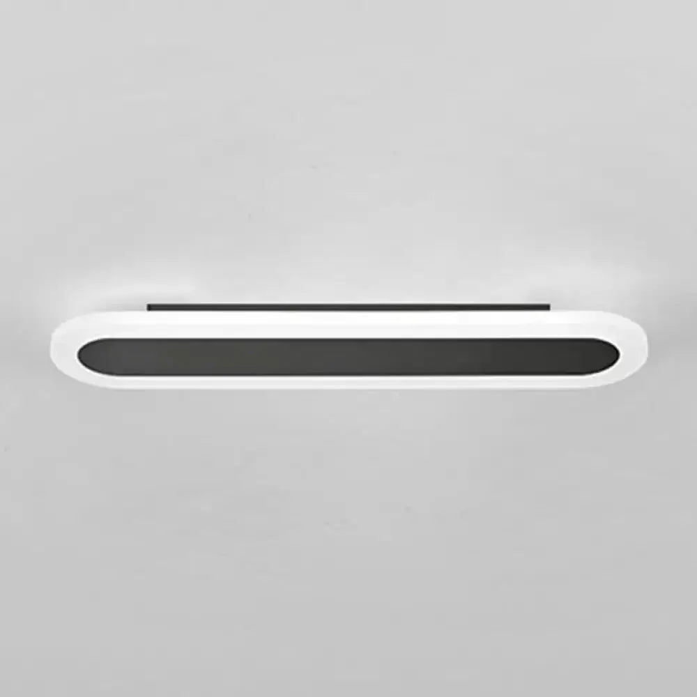 Modern White and Black Acrylic Bar Wall Lamp