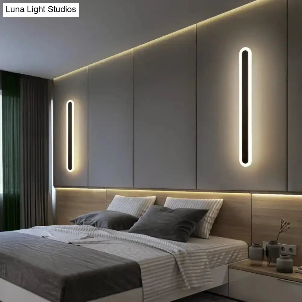 Modern White and Black Acrylic Bar Wall Lamp