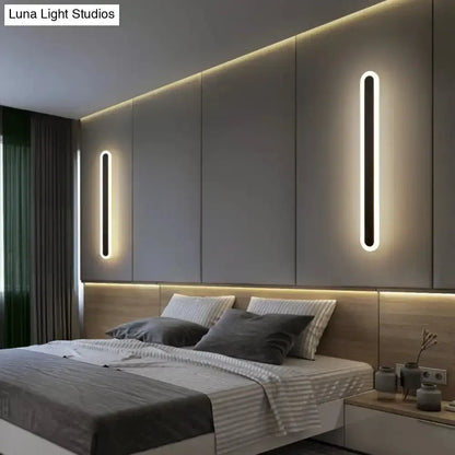 Modern White and Black Acrylic Bar Wall Lamp