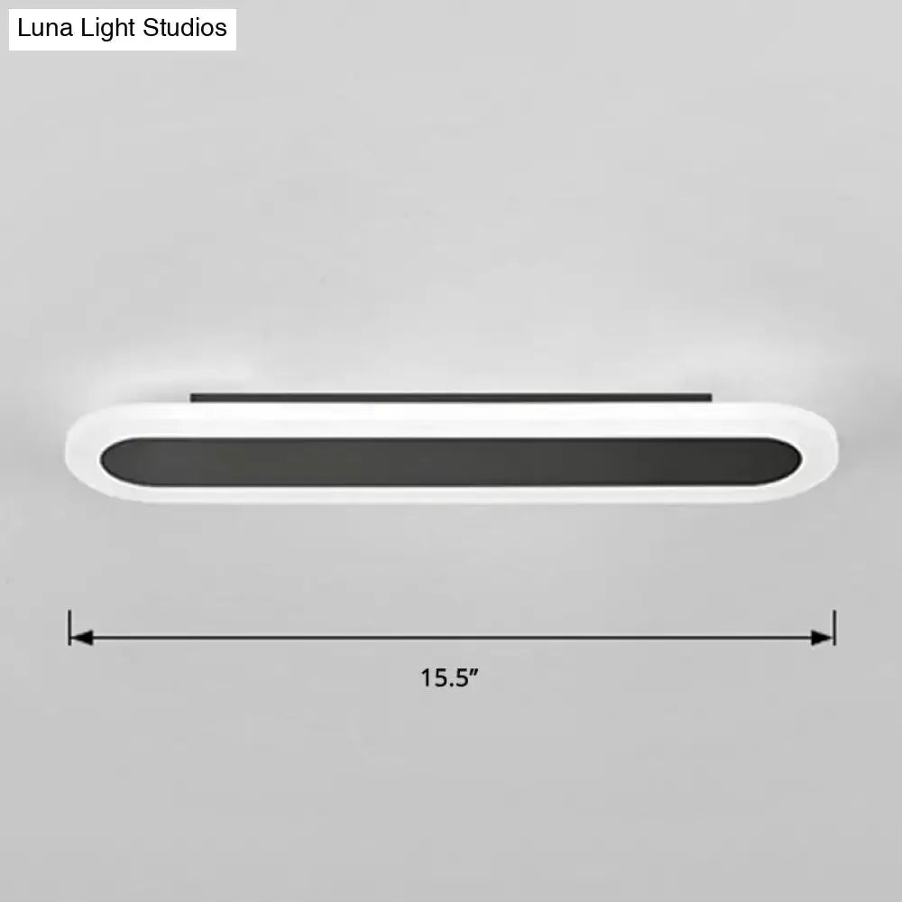 Modern White and Black Acrylic Bar Wall Lamp