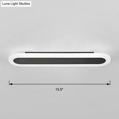 Modern White and Black Acrylic Bar Wall Lamp