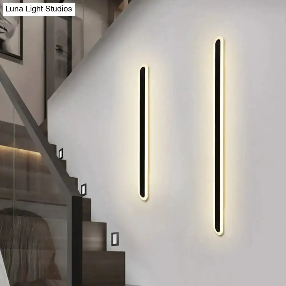Modern White and Black Acrylic Bar Wall Lamp