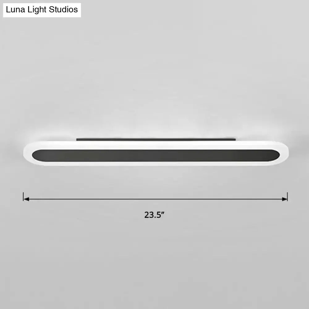 Modern White and Black Acrylic Bar Wall Lamp