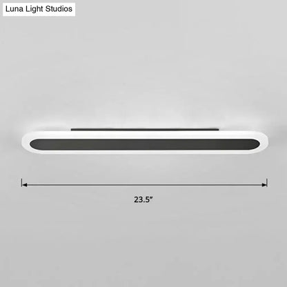 Modern White and Black Acrylic Bar Wall Lamp