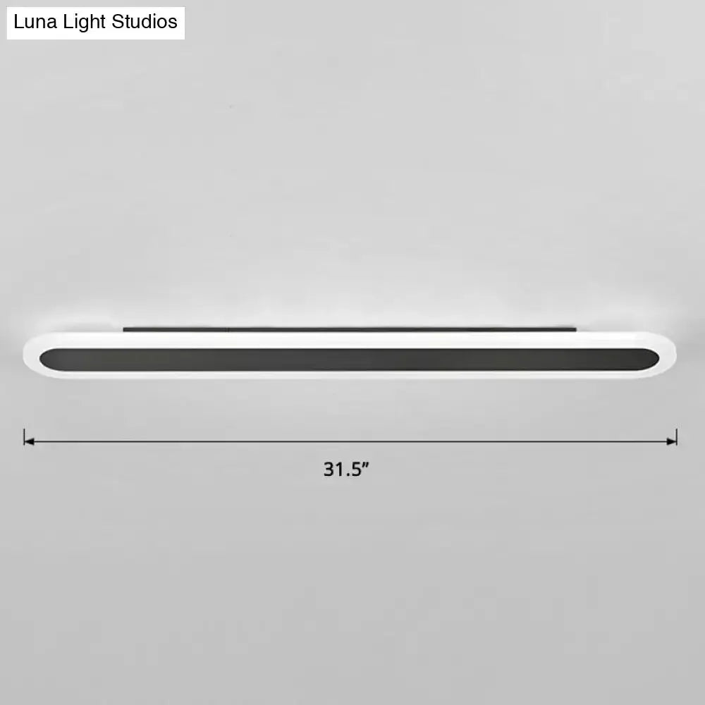 Modern White and Black Acrylic Bar Wall Lamp