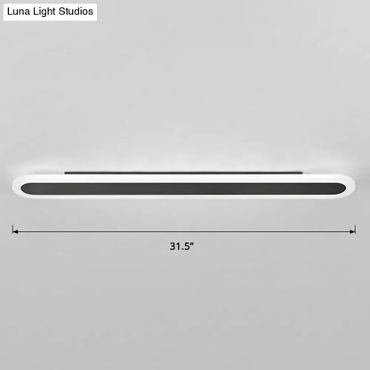 Modern White and Black Acrylic Bar Wall Lamp