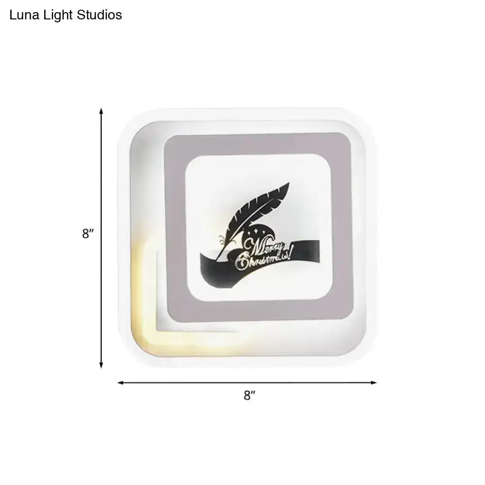 White and Black Deer Wall Lamp Led Light